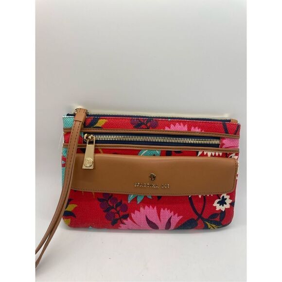 Spartina Little Bermuda Wristlet Wallet Canvas and Leather - Picture 1 of 14